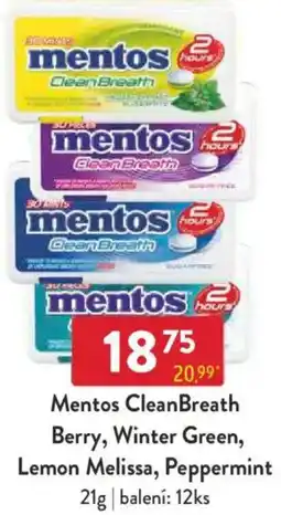 Qanto Mentos CleanBreath Berry, Winter Green, Lemon Melissa, Peppermint nabídka