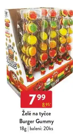 Qanto Želé na tyčce Burger Gummy nabídka