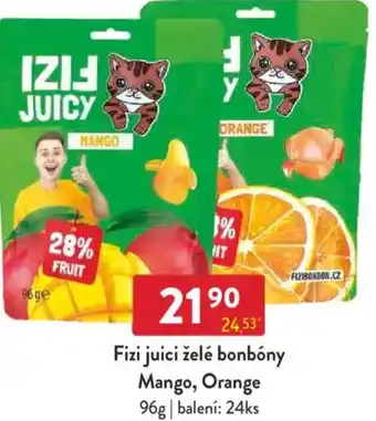 Qanto Fizi juici želé bonbóny Mango, Orange nabídka