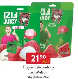 Qanto Fizi juici želé bonbóny Liči, Meloun nabídka