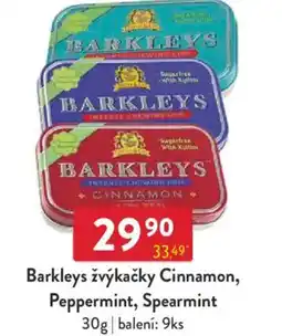 Qanto Barkleys žvýkačky Cinnamon, Peppermint, Spearmint nabídka