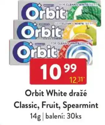 Qanto Orbit White dražé Classic, Fruit, Spearmint nabídka