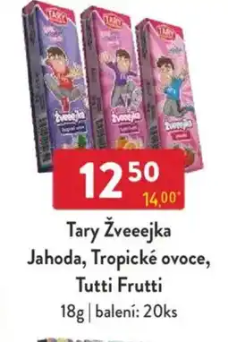 Qanto Tary Žveeejka Jahoda, Tropické ovoce, Tutti Frutti nabídka