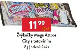 Qanto Žvýkačky Mega Attoos City s tetováním nabídka