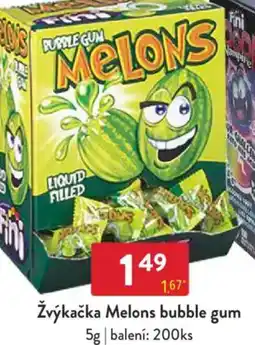 Qanto Žvýkačka Melons bubble gum nabídka