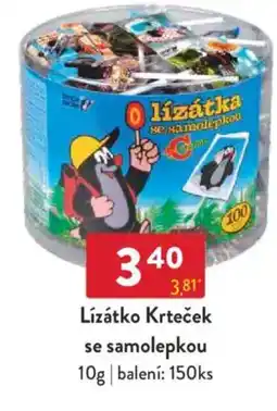 Qanto Lízátko Krteček se samolepkou nabídka