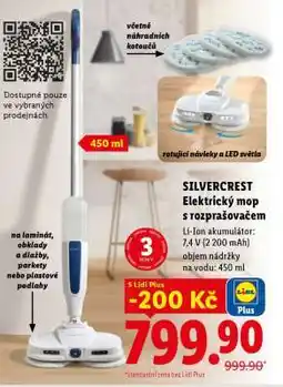 Lidl SilverCrest Elektrický mop s rozprašovačem nabídka