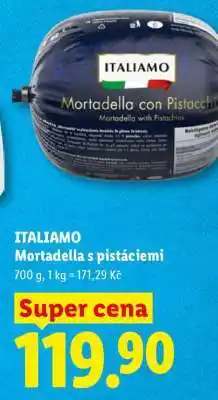 Lidl ITALIAMO Mortadella s pistáciemi nabídka