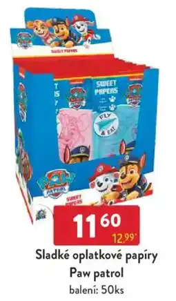 Qanto Sladké oplatkové papíry Paw patrol nabídka