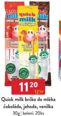 Qanto Quick milk brčko do mléka čokoláda, jahoda, vanilka nabídka