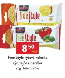 Qanto Free Style rýžová kolečka sýr, rajče a bazalka nabídka