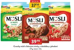 Qanto Crunchy müsli s lískovými ořechy, s čokoládou, s jahodami nabídka
