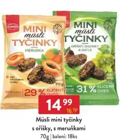 Qanto Müsli mini tyčinky s oříšky, s meruňkami nabídka