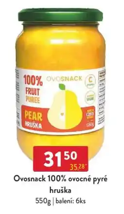 Qanto Ovosnack 100% ovocné pyré hruška nabídka