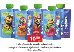Qanto Hello přesnídávka kapsička se švestkami, s mangem, s broskvemi, s jahodami, s malinami, se švestkami nabídka