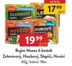 Qanto Bujón Masox 6 kostek Zeleninový, Houbový, Slepičí, Hovězí nabídka