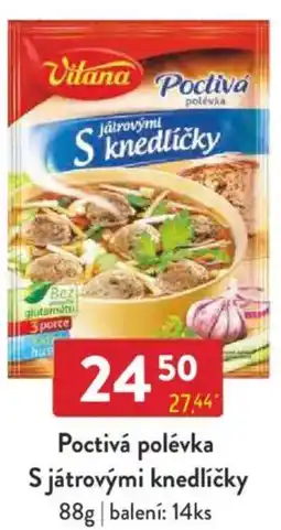 Qanto Vitana Poctivá polévka S játrovými knedlíčky nabídka