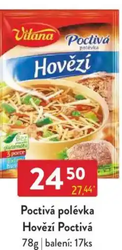 Qanto Vitana Poctivá polévka Hovězí Poctivá nabídka