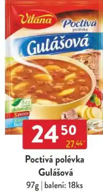 Qanto Vitana Poctivá polévka Gulášová nabídka