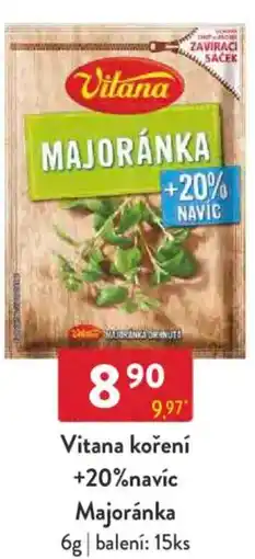 Qanto Vitana koření +20%navíc Majoránka nabídka