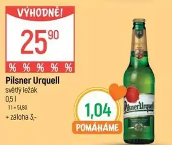 Globus Pilsner Urquell světlý ležák nabídka