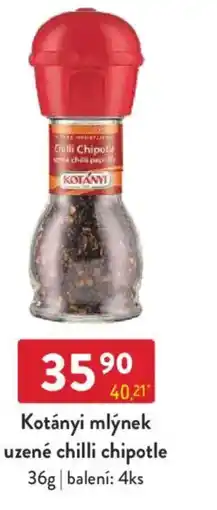 Qanto Kotányi mlýnek uzené chilli chipotle nabídka