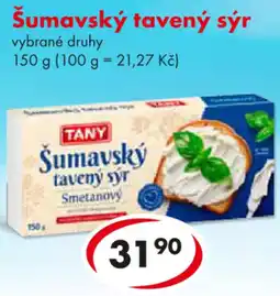 CBA Šumavský tavený sýr nabídka