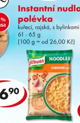 CBA Instantní nudlová polévka nabídka