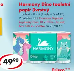CBA Harmony Dino toaletní papír 3vrstvý nabídka