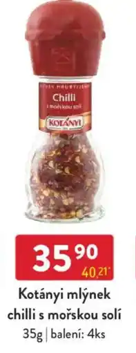 Qanto Kotányi mlýnek chilli s mořskou solí nabídka