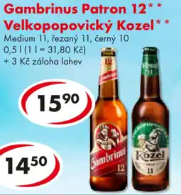 CBA Gambrinus Patron 12* Velkopopovický Kozel nabídka