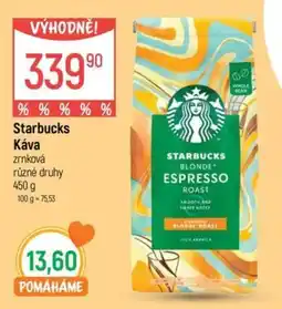 Globus Starbucks Káva nabídka