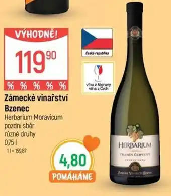 Globus Zámecké vinařství Bzenec nabídka