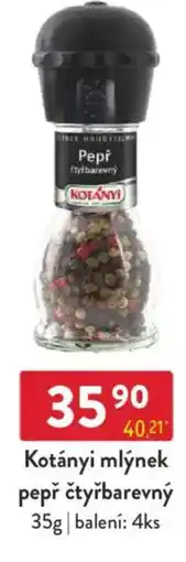 Qanto Kotányi mlýnek pepř čtyřbarevný nabídka