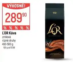 Globus L'OR Káva zrnková nabídka