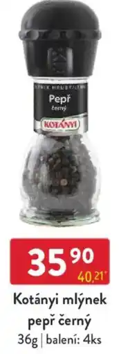 Qanto Kotányi mlýnek pepř černý nabídka