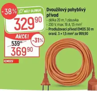 Globus Dvoužilový pohyblivý přívod nabídka