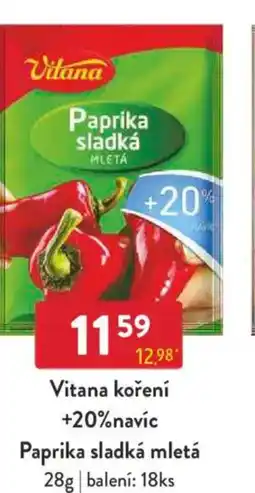Qanto Vitana koření +20% navíc Paprika sladká mletá nabídka