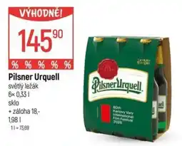 Globus Pilsner Urquell světlý ležák nabídka