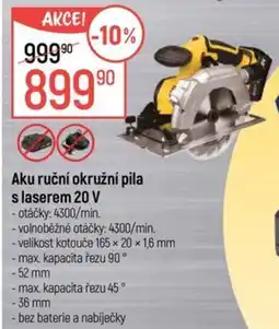 Globus Aku ruční okružní pila s laserem 20 V nabídka