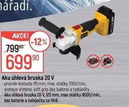 Globus Aku úhlová bruska 20 V nabídka