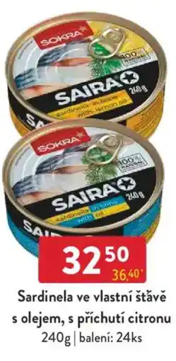 Qanto Sardinela ve vlastní štǎvě s olejem, s příchutí citronu nabídka