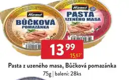 Qanto Hamé Pasta z uzeného masa, Bůčková pomazánka nabídka
