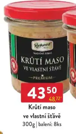 Qanto Krůtí maso ve vlastní šťávě nabídka
