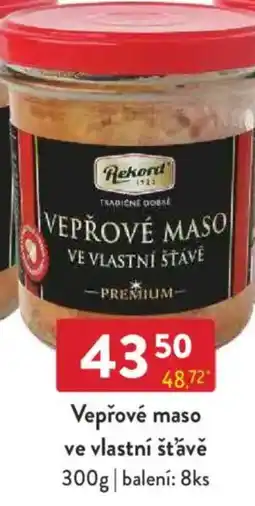 Qanto Vepřové maso ve vlastní šťávě nabídka