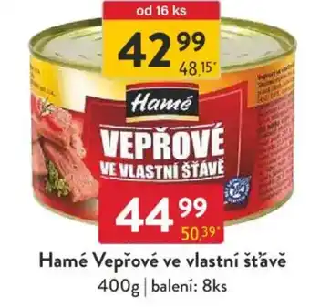 Qanto Hamé Vepřové ve vlastní šťávě nabídka