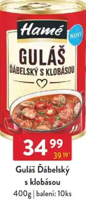 Qanto Hamé Guláš Ďábelský s klobásou nabídka