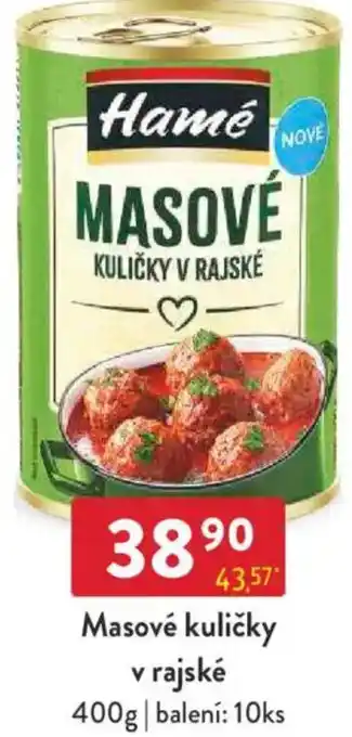 Qanto Hamé Masové kuličky v rajské nabídka