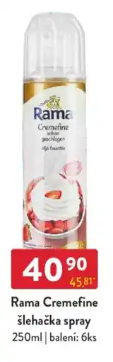Qanto Rama Cremefine šlehačka spray nabídka