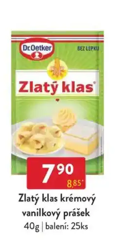 Qanto Dr.Oetker Zlatý klas krémový vanilkový prášek nabídka
